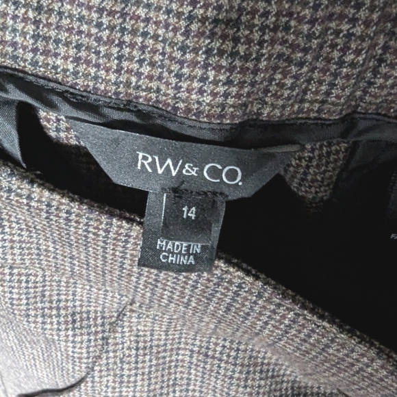 NWOT RW&Co Houndstooth Tapered Cargo Trouser - Picture 3 of 6